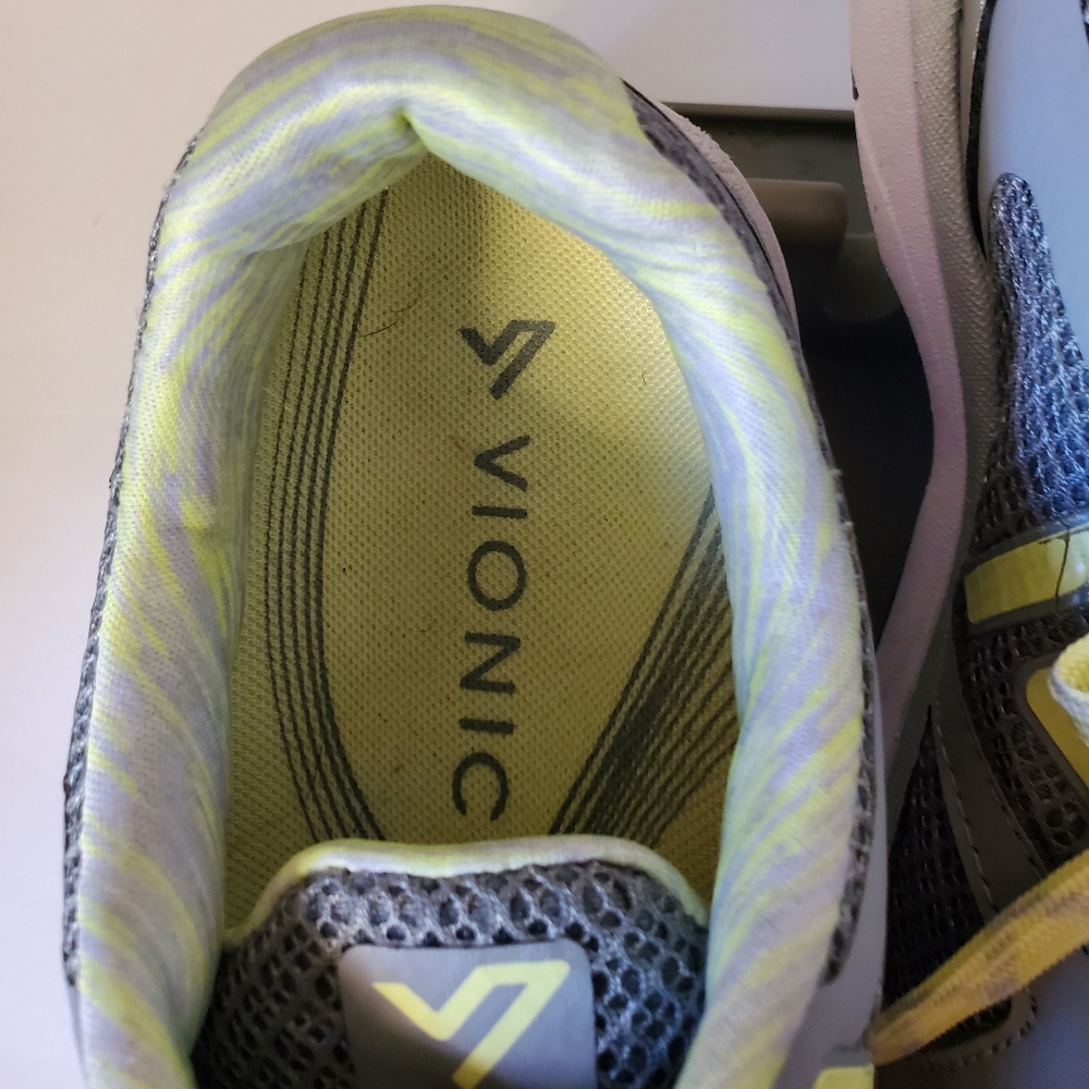 Vionic 335 Satima Sneakers Gray/Yellow Womens Size 7.5 - Picture 5 of 6